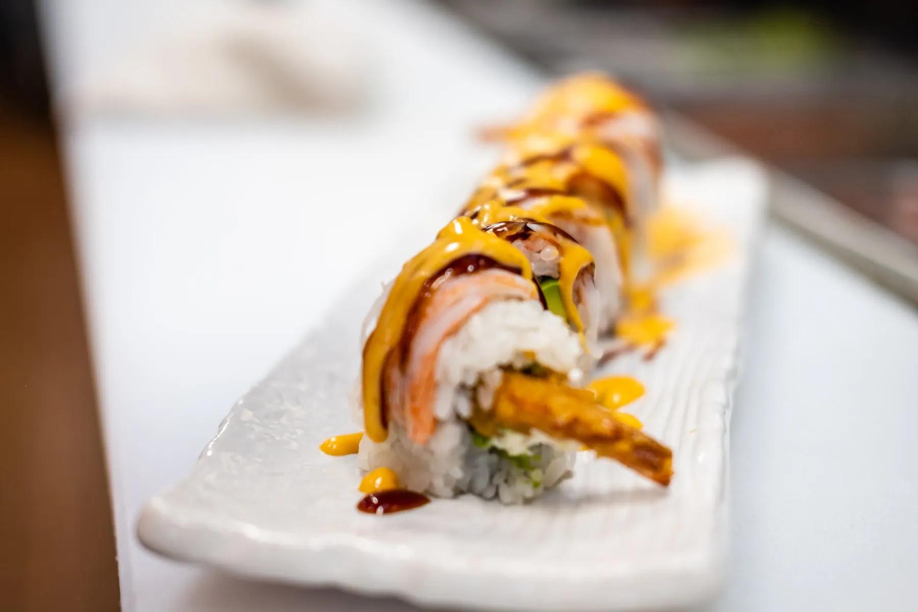Close up of Sushi Rolls