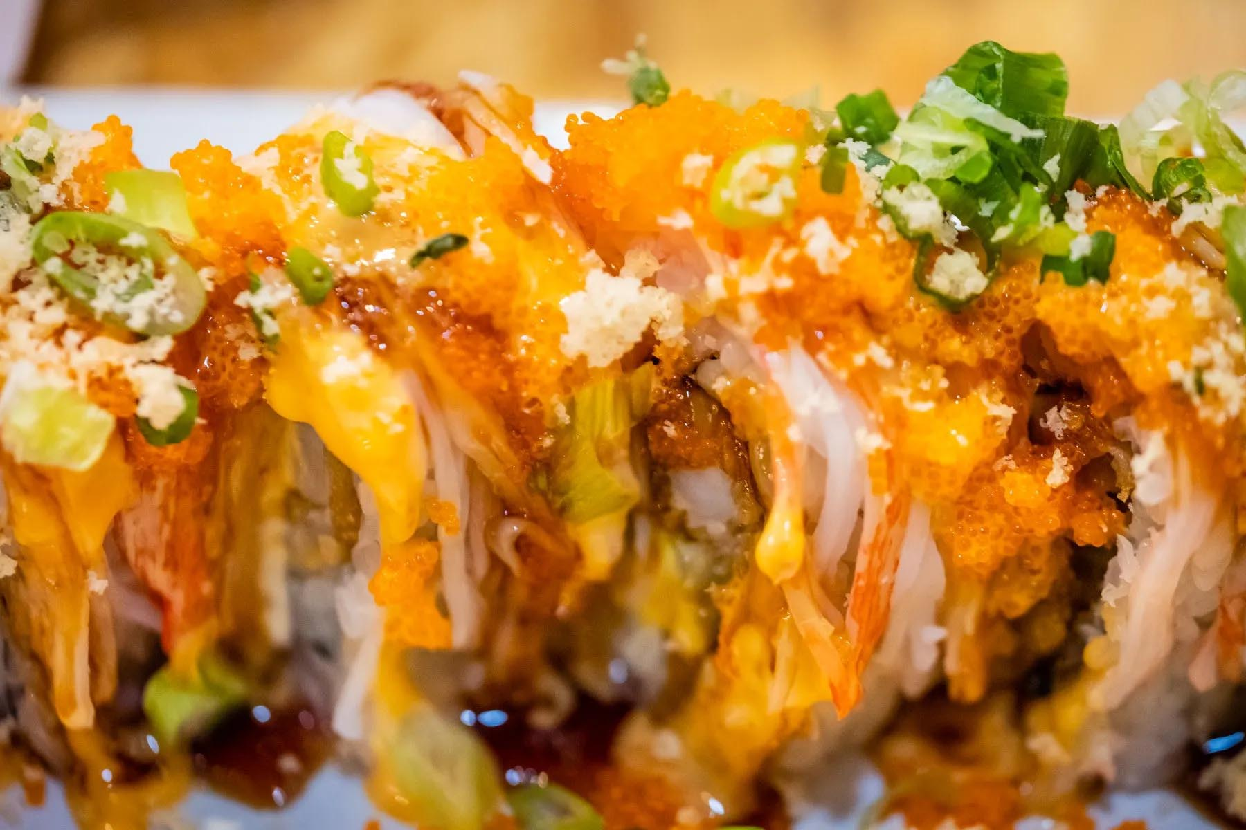 Close up of Sushi Rolls
